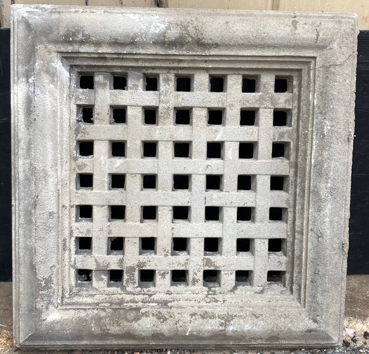 Large proportion cement air vents, ex Grand Lodge of Freemasons Adelaide, 460 x 460mm (S203) $75