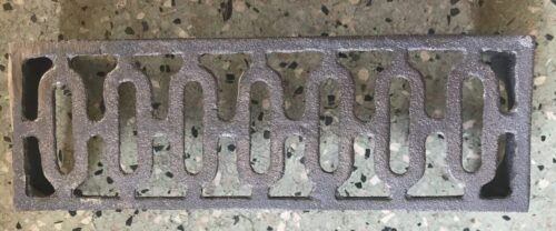 Vent 12, single brick size cast iron vent, reproduction of heritage vent. 225mm x 77mm. Please contact us for current stock levels and orders $43 each