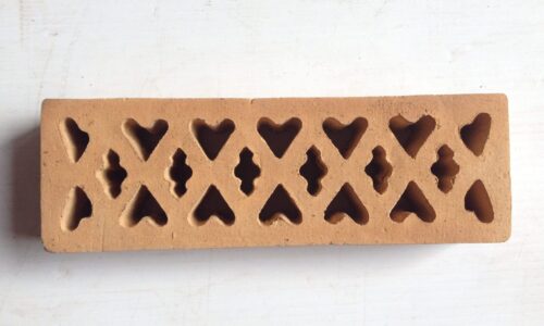 Wall vent, cream terracotta single brick size, reproduction of heritage vent, locally made. W 228w x H 73 x D 40mm. Please contact us for current stock levels and orders. $36 each vintage salvaged 1800s 1900 1910 1920 1930 1940 1950 recycled demolition reproduction, restoration, renovation secondhand, used , original,old,reclaimed,heritage,antique, victorian,art nouveau edwardian, georgian,art deco