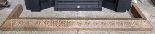 Beaten copper fireplace fender, W 1220 x D 320 x H 180mm (F327) $220