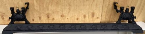 Victorian brass and cast iron fender, 1160 W x 250 H x 240 D (F314) $345