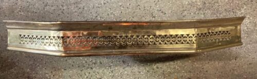 Detail of decorative front on brass ashpan, W 680 x D 300mm (F71) $165