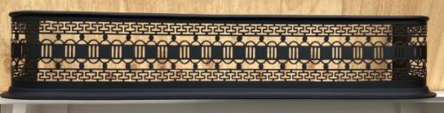 View #2 of Victorian fire fender, decorative perforated pattern, 1040 W x 195 H x 280 D (F318) $345
