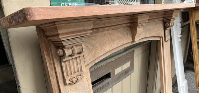 ON HOLD W6 Victorian Queensland cedar mantel - Image 2