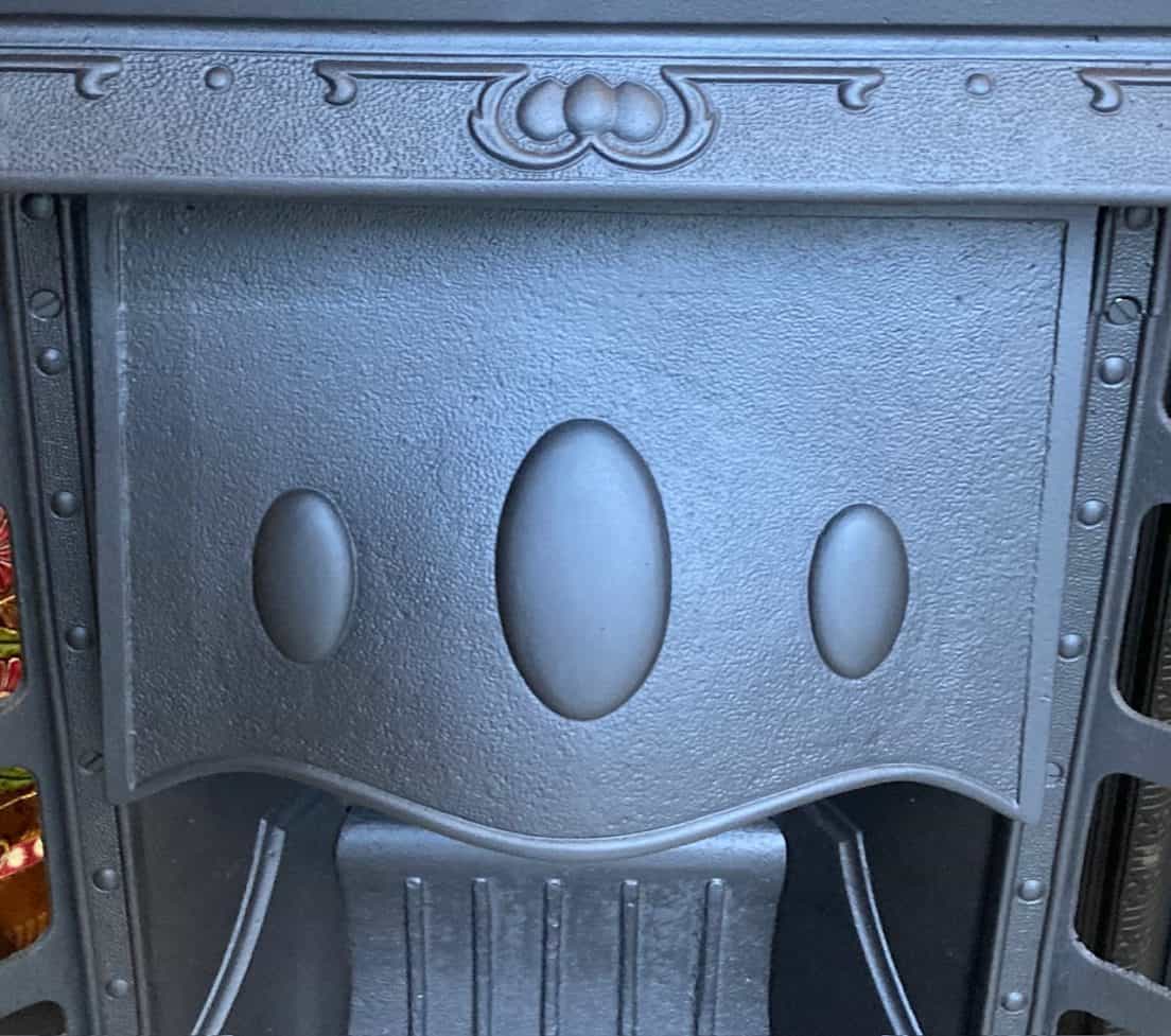 Original Art Nouveau 1920s G and K cast iron fire insert, fully restored, 950 x 950 - Image 3